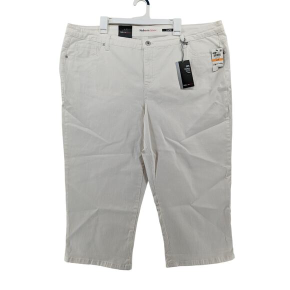 Style & Co Capri 24W White Denim‎ Tummy Control Panel Mid Rise Casual Everyday - Picture 1 of 12